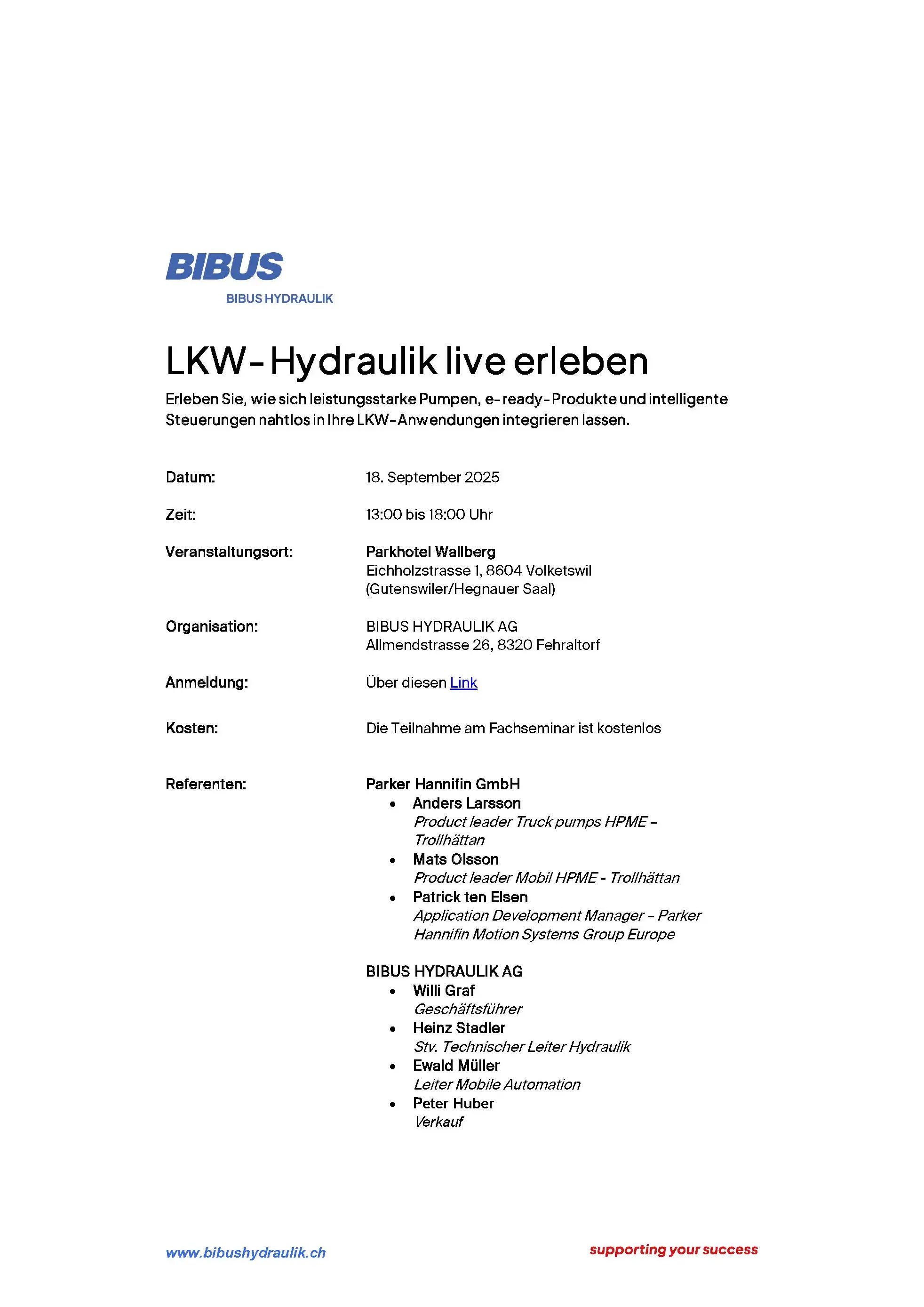 Programm LKW-Event